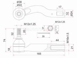 Наконечник рулевой TOYOTA IPSUM 01-09 2WD LH/4WD RH