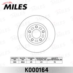 Диск тормозной MAZDA 3 2.0 03-/MAZDA 5 R16/17/18 05- передний вент. K000164