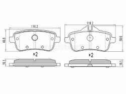Колодки тормозные (Сзади) Mercedes-Benz M-Class 11-15 / A-Class 12-18 / CLA-Class 13-19 / GL-Class 0