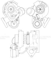 Турбокомпрессор для а/м Mitsibishi Pajero (07-) 3.2D [4M41] (тип TF035) (LAT 1150)