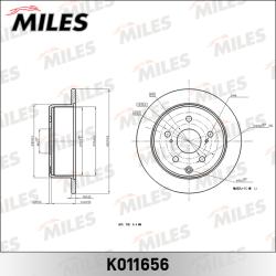 K011656 Диск тормозной TOYOTA MARK/CHASER/CRESSIDA/CRESTA задний D 267мм.