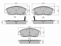 Колодки тормозные (Спереди) Honda Inspire 95-98 / Prelude 96-01 / Saber 95-98 / Vigor 89-95