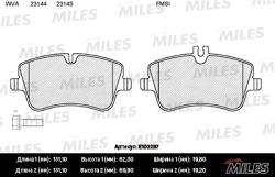 E100287 Колодки тормозные MERCEDES W203/209 00- передние SemiMetallic