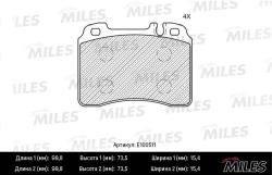 E100511 Колодки тормозные MERCEDES W124/W210/R129 87-02 передние SemiMetallic