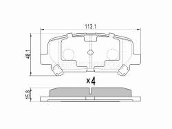 Колодки тормозные (Сзади) Honda Odyssey 08-13 / Pilot 08-15