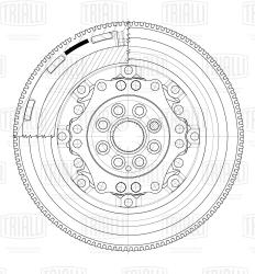 Маховик для а/м VW Passat B6 (05-) (до 2010 г.) 2.0TFSi (двухмасс.) (FW 1832)
