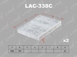 Фильтр салона BMW 7(G11 / G12) 15> (упак.2шт.) LAC-338C