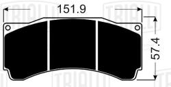 Колодки торм. для а/м с 6-порш. суппортами AP Racing (аналог FRP3144) (PFR 6144) PRO