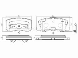 Колодки тормозные (Спереди) Mitsubishi Colt 02-12 / Colt Plus 04-12
