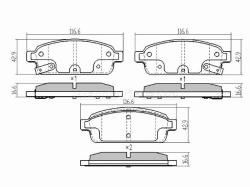 Колодки тормозные (Сзади) Chevrolet Aveo 16- / Cruze 09-15 / Opel Astra 09-15 / Mokka 12-19 / Zafira