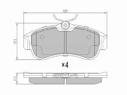 Колодки тормозные (Спереди) Nissan Almera 95-06 / Primera 90-96 / Infiniti Q45 89-96 / Nissan Bluebi