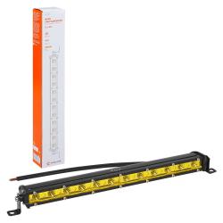 Фара (балка) светодиодная однорядная, 12LED, желтый направленный свет, 18Вт, 343x30x47мм, 12/24В (ALED163)