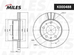 K000488 Диск тормозной CITROEN JUMPER/FIAT DUCATO/PEUGEOT BOXER 94-передний вент.D 300мм