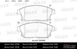 E400096 Колодки тормозные CHEVROLET CRUZE/OPEL ASTRA J 16" 10- передние LowMetallic