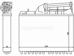 Радиатор отопителя салона BMW 5 E 34 88- W/O A/C