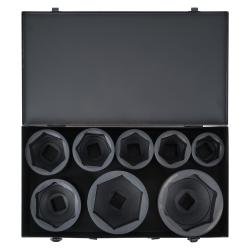 Набор головок ударных 1"DR L=90мм и L=120мм, 8пр. (50-100мм) металл.кейс (ATAS423)