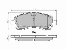 Колодки тормозные (Спереди) Subaru Impreza 92-07 / Legacy 89-09 / Outback 98-09 / Legacy B4 98-03