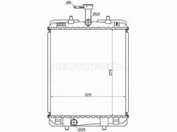 Радиатор Citroen C1 05-14 / Peugeot 107 05-15 / Toyota Aygo 05-14