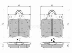 Колодки тормозные (Сзади) Mercedes-Benz C-Class 00-08 / E-Class 95-03 / CLK-Class 97-10 / SLK-Class