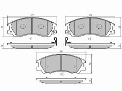 Колодки тормозные (Спереди) Hyundai Terracan 01-07