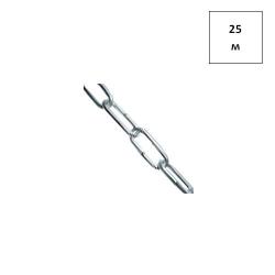 ЦЕПЬ 8х52 оц.DIN763 С ДЛИННЫМ ЗВЕНОМ (8ММ) 25м FORTLUFT sts021005