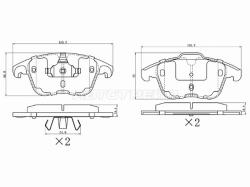 Колодки тормозные (Спереди) Citroen C4 04-16 / C4 Picasso 07-14 / Opel Corsa 19- / Peugeot 208 19- /