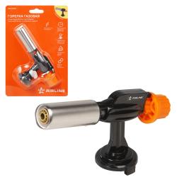 Горелка газовая на цанговый баллон, пьeзоподжиг, сопло D22*55мм, с керамикой, металл (ADGT005)