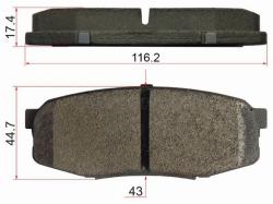 Колодки тормозные (Сзади) Toyota Land Cruiser (J200) 07-21 / Lexus LX 07-23