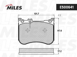 E500641 Колодки тормозные MERCEDES W222/С217 13- передние Ceramic