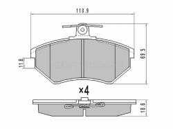 Колодки тормозные (Спереди) Audi A4 00-06 / Volkswagen Golf 87-99 / Passat 88-00 / Polo 94-01 / Audi