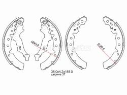 Колодки тормозные (Сзади) Toyota Carina E 92-98 / Corona (T190) 92-96