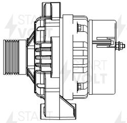 Генератор для а/м Лада 2110-2112/2170-2172 с комб.пр.с 2004г. 80A (LG 0111X)