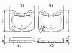 Колодки тормозные (Сзади) Subaru Impreza 00-05 / Legacy 98-09