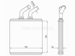 Радиатор отопителя салона KIA RIO 00-05