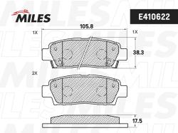 E410622 Колодки тормозные TOYOTA CHASER/CRESTA/MARK II /CROWN/AVALON задние LowMetallic
