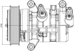 Компрессор кондиц. для а/м Peugeot Expert (K0) (16-)/Citroen Jumpy (K0) (16-) 1.6D/2.0D (LCAC 2006)
