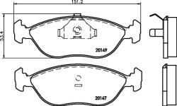 Колодки тормозные дисковые  комплект VOLVO: 440 K (445)  460 L (464)  480 E 9869