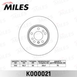 K000021 Диск тормозной BMW X5 (E53) 3.0/4.4 00-/X3 (E83) 3.0sd 06- передний вент.