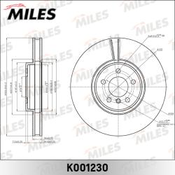 Диск тормозной BMW X5 E70/X6 E71 передний вент.D 365мм. K001230
