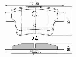 Колодки тормозные (Сзади) Ford Mondeo 00-07 / Jaguar X-Type 01-09