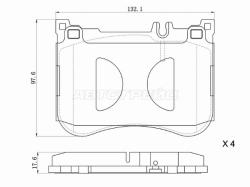 Колодки тормозные (Спереди) Mercedes-Benz S-Class 13-20