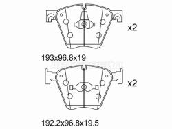 Колодки тормозные (Спереди) BMW 6-Series 11-18 / 7-Series 08-15 / X5 06-18 / X6 08-20