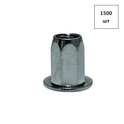 Заклепка гаечная 4х0.7 оц. шестигранная с фланцем, вытяжная L=11мм 1500шт FORTLUFT sts031095