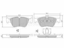 Колодки тормозные (Спереди) Mercedes-Benz C-Class 93-01 / E-Class 95-03 / CLK-Class 97-02 / SLK-Clas