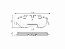 Колодки тормозные (Спереди) Land Rover Discovery 04-13 / Range Rover 02-12 / Range Rover Sport 05-09