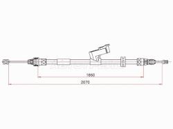 Трос ручного тормоза FORD S-MAX 06-/ GALAXY 06-15/ MONDEO IV 07- LH