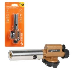 Горелка газовая на цанговый баллон, пьезоподжиг, сопло D20*70 мм, с керамикой, металл (ADGT012)