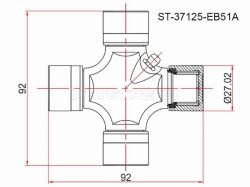 Крестовина NISSAN NAVARA 05-/PATHFINDER 05-13/TOYOTA HILUX GGN## 05-12/FORTUNER ##N## 06-