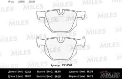 E110389 Колодки тормозные BMW E90/E91/E84 задние SemiMetallic