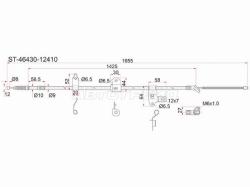 Трос ручника TY Corolla/Fielder /Runx/Allex/Spacio, NZE121/120, ZZE122, 2WD-LH (барабан)